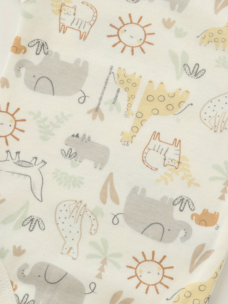 5pcs Set Newborn Infant Romper Animal Dinosaur Striped Suitable for Baby Boy.