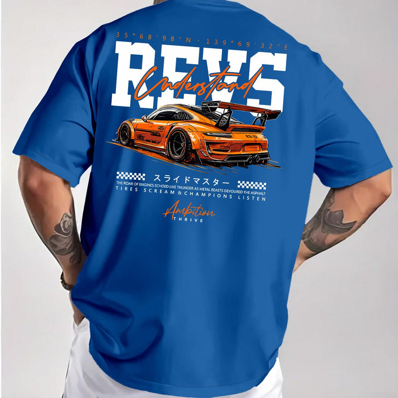 Men's Summer Back Print T-Shirt.