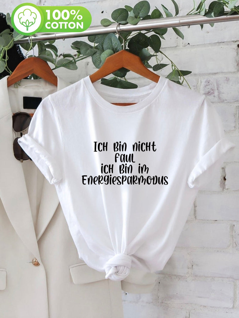 Women’s Short-Sleeve Round-Neck Pure T-Shirt.