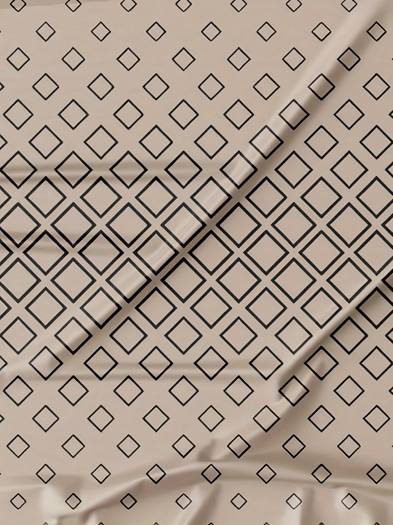Men's Fashion Breathable Casual T-Shirt with Small Checkered Pattern.