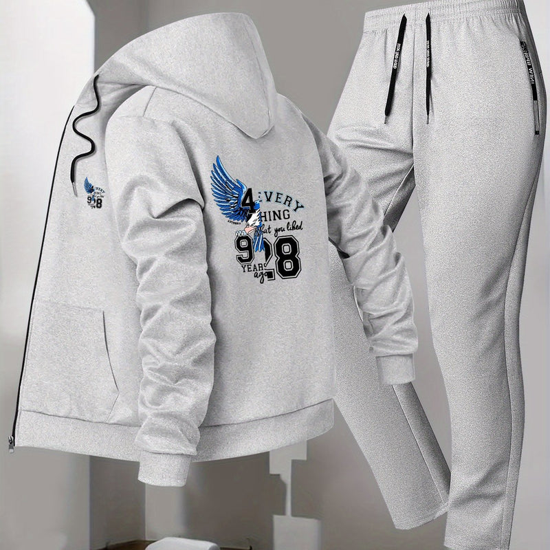 Men's 2pcs Winter Jacket & Pants Matching Set.