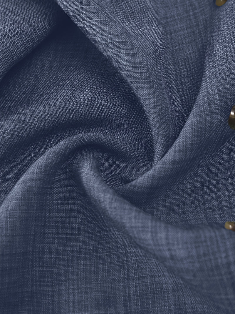 Men's Solid Color Single Patch Pocket Suit Collar Long Sleeve.