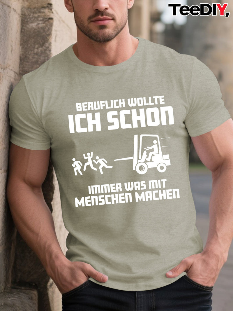 Men’s Humor German Proverbs funny Crinkle Plus Size T-Shirt.