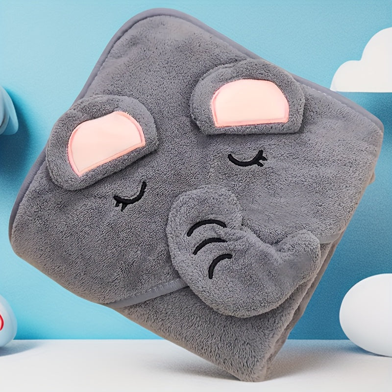 1-Pack Kids Hooded Bathrobe - Animal Cartoon Design.