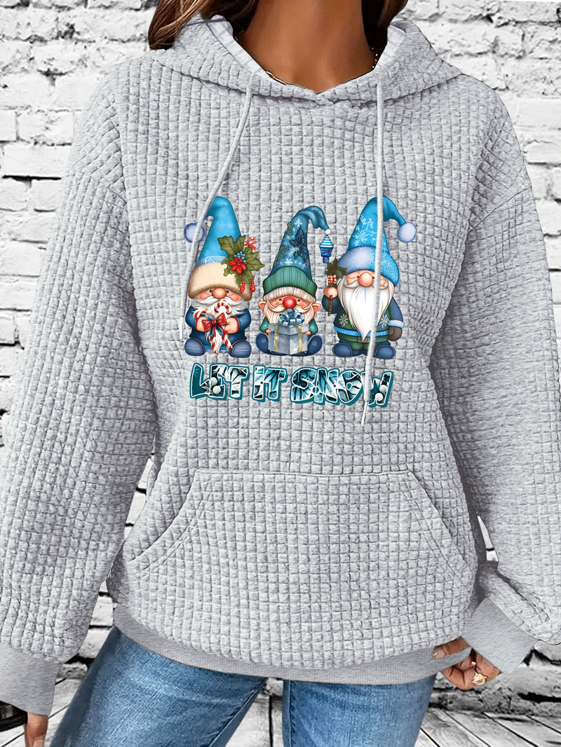 Women’s Patterned Waffle Hoodie.