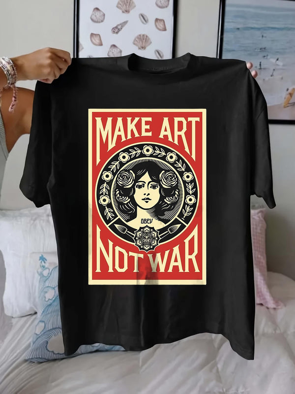 Women's Retro Black T-Shirt.