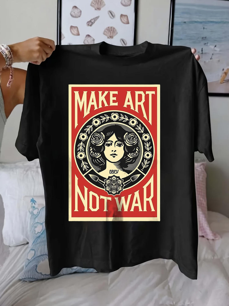 Women's Retro Black T-Shirt.