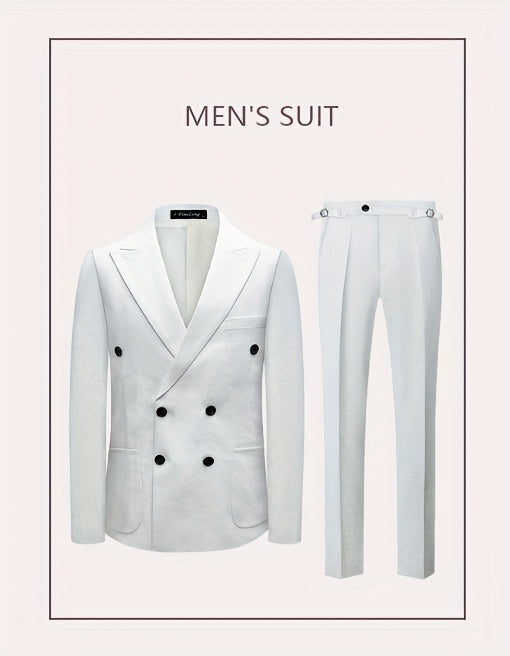2pcs Luxury Classic Men's Suit Set.