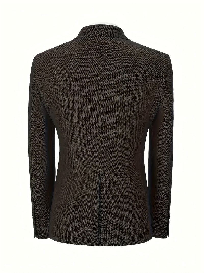 Men's Three-piece Suit Set, Including a Vest, Trousers.