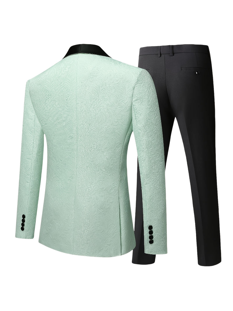 Men's Shawl Collar Suit Three-Piece.