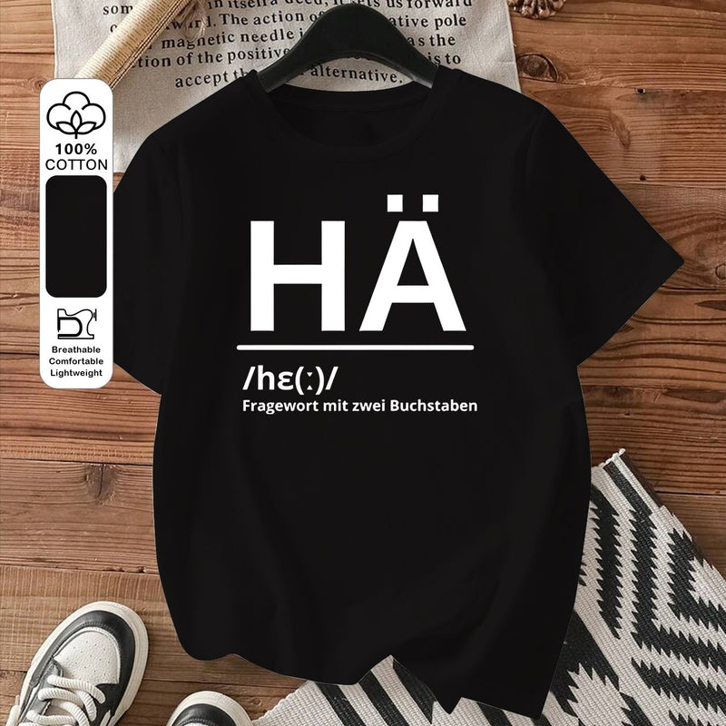 Women's Fashion Letter Print Round Neck Short Sleeve T-Shirt.
