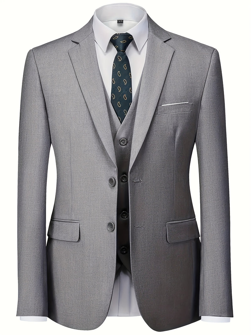 A Men's Three-Piece Suit Consisting of a Blazer.