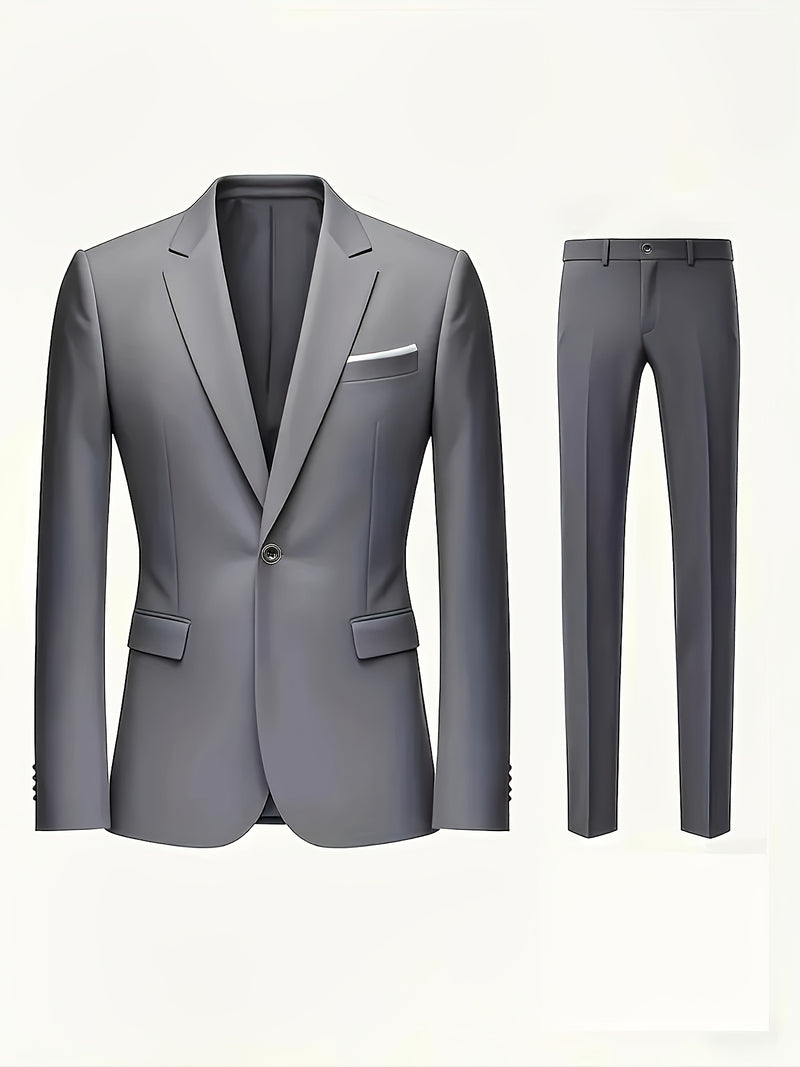 Men's Two-Piece Suit Set.
