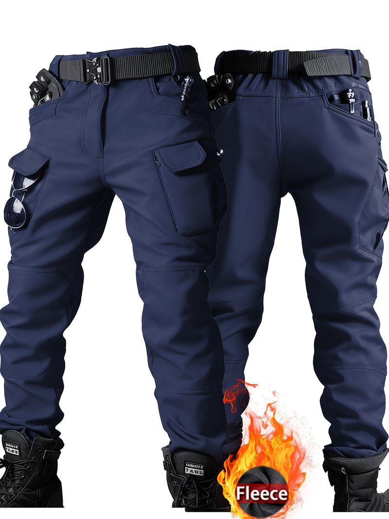 Autumn and Winter Men's  Fleece-Lined Two-Piece Set.