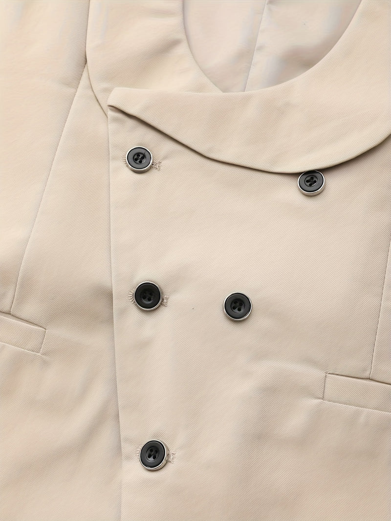 Men's 3pcs Suit Set: Jacket + Vest + Trousers.