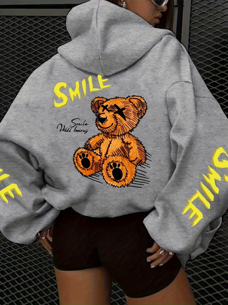 Women's clothing cartoon streetwear graphic print hoodie.