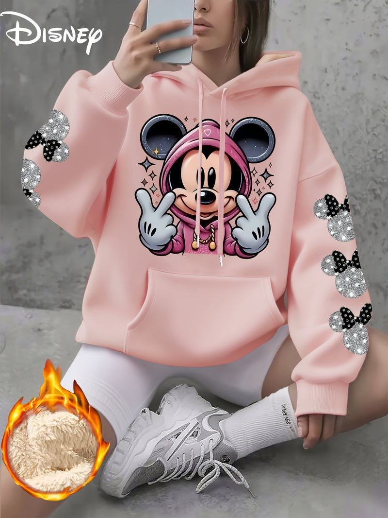 1pc women’s Disney-Licensed Hooded Fleece Sweatshirt.