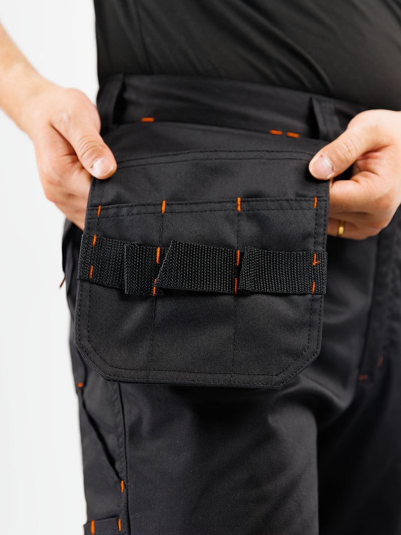 Men's Elastic Cargo Pants with Multiple Pockets, All-Season Style.