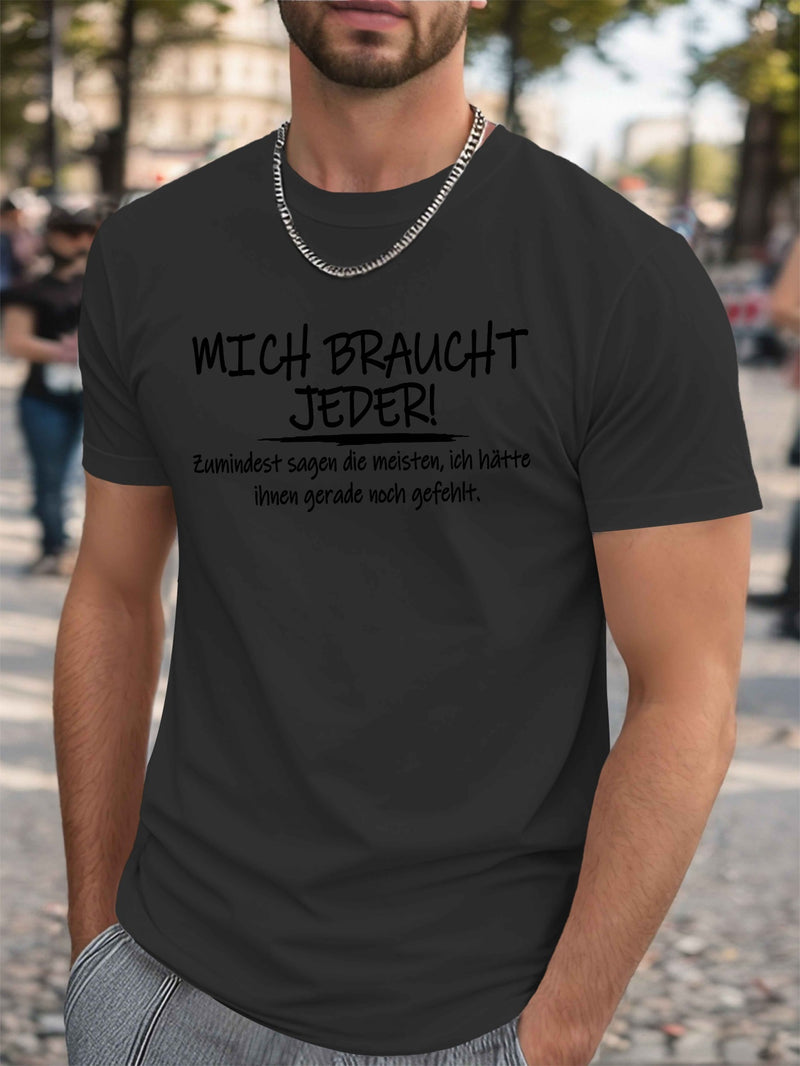 Men’s Funny German Crinkle Plus Size T-Shirt.