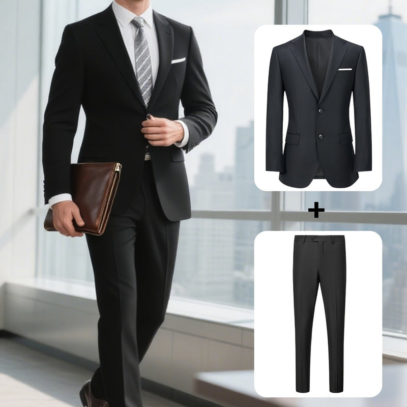 A Classic Business Suit for Men, Including a Jacket And Trousers.