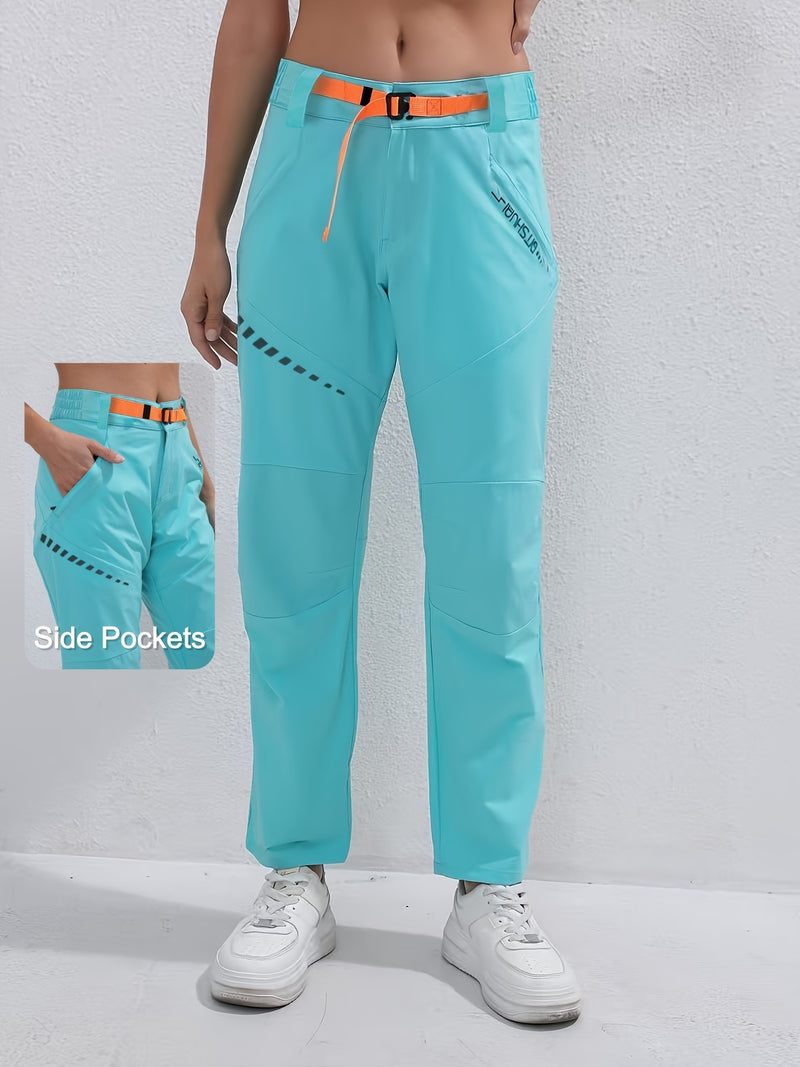 Women's Sports Long Pants, Stretchy Fitted Design with Adjustable Elastic.