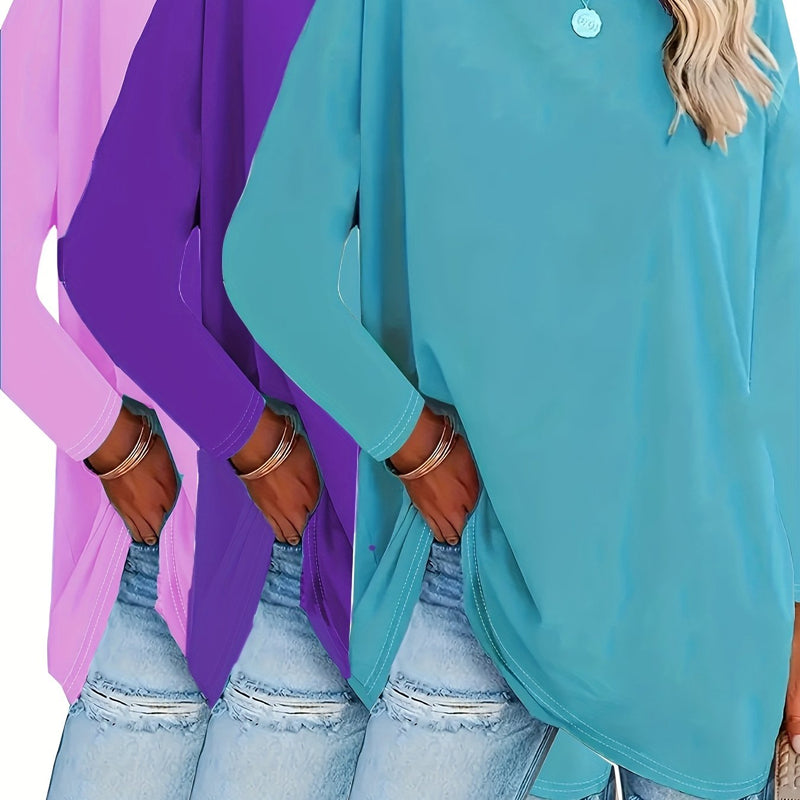 Spring and Autumn Women's Fashion Casual Loose Versatile 3pcs Set.