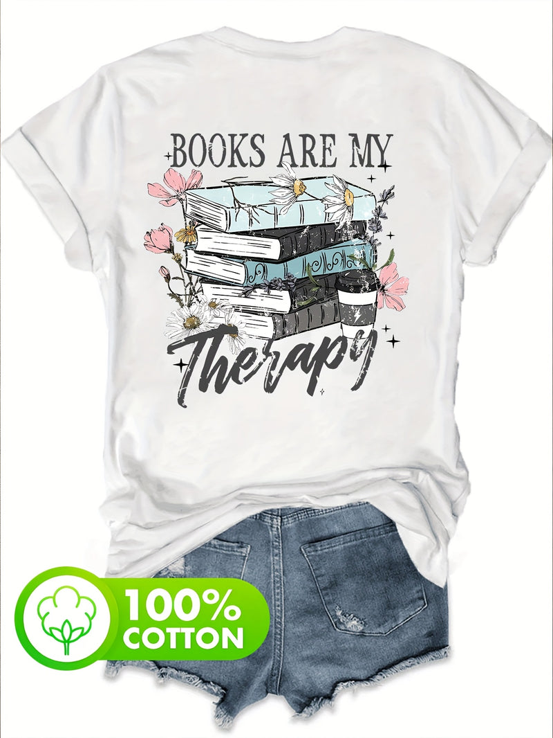 Women's Graphic T-Shirt Casual Round Neck Short Sleeve.