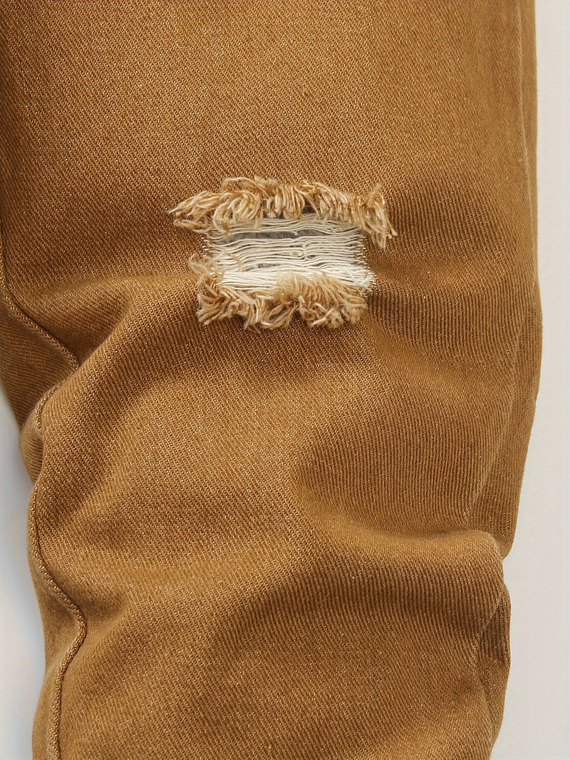 Boys Spring/Autumn Denim Long Sleeve with Elastic Waist and Ripped Jeans.