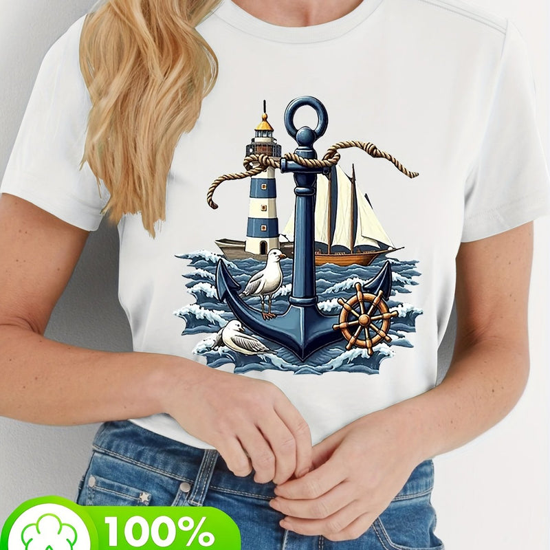 Women’s Short-Sleeve Round Neck T-Shirt.