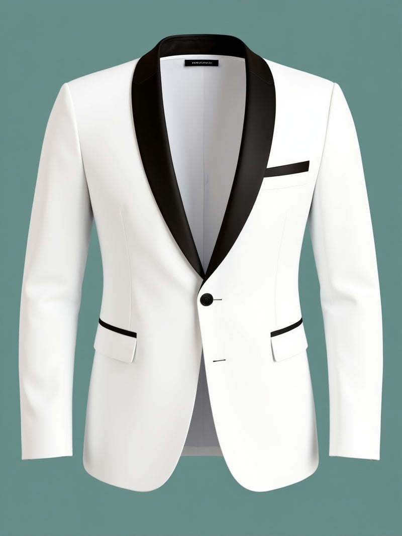 Men's Stylish Suit with Contrasting Colors.