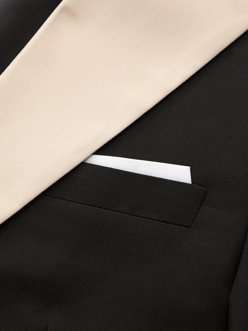 Men's Three-Piece Suit Set, Business Formal Wear.