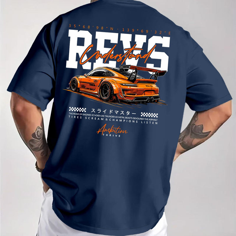 Men's Summer Back Print T-Shirt.