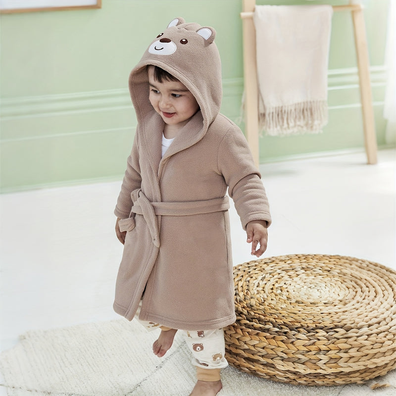 Personalized Baby Bear Hooded Towel - Custom Name/Initials/Date.