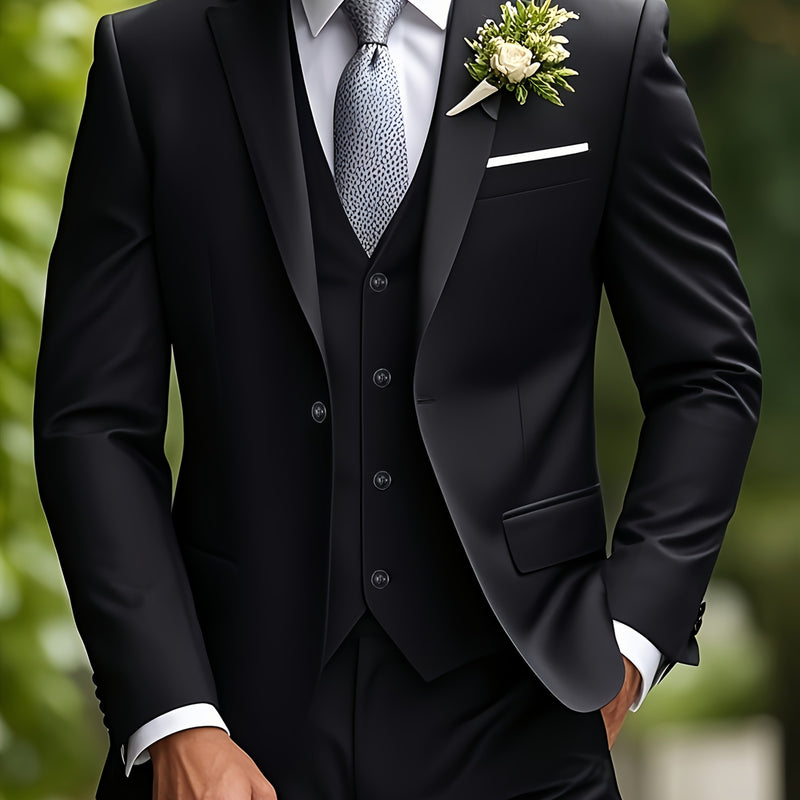 Men's Three-Piece Suit, Large Size, Includes Suit Trousers.
