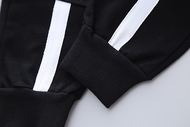 Boys Autumn Clothing Set, New Autumn Fashionable Vest Sweatshirt Three-Piece.