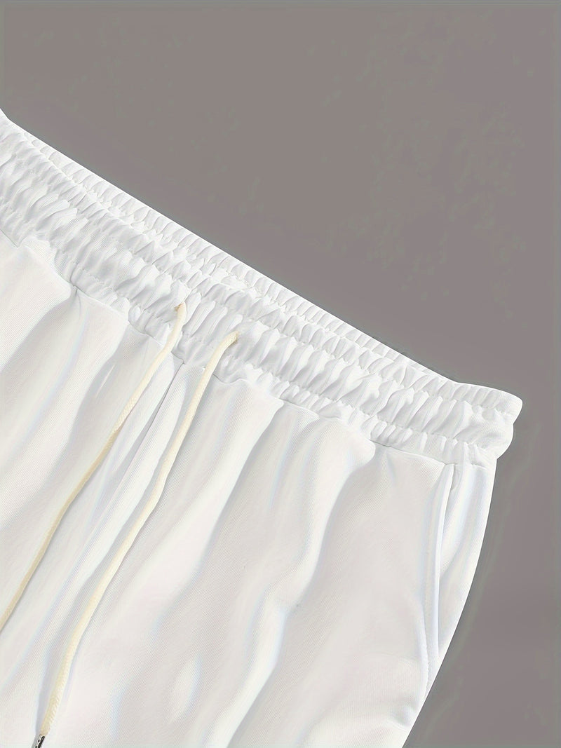 Men's Cuffed Button-tab Trousers, Stylish Sport Casual Pants.