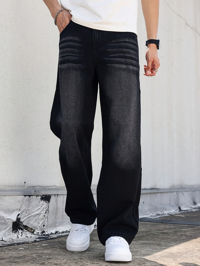 Men's Stylish And Comfortable Straight-Leg Jeans.