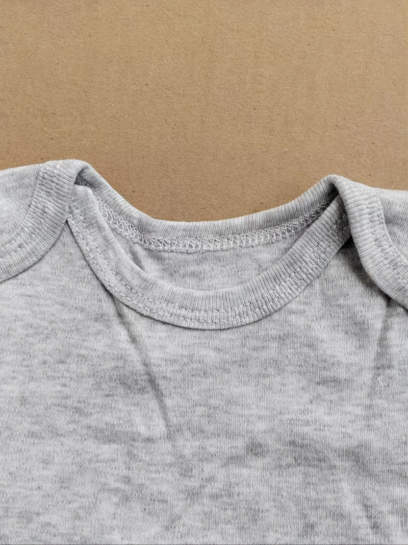 Newborn Baby Romper Short Sleeve Funny Cute Print.