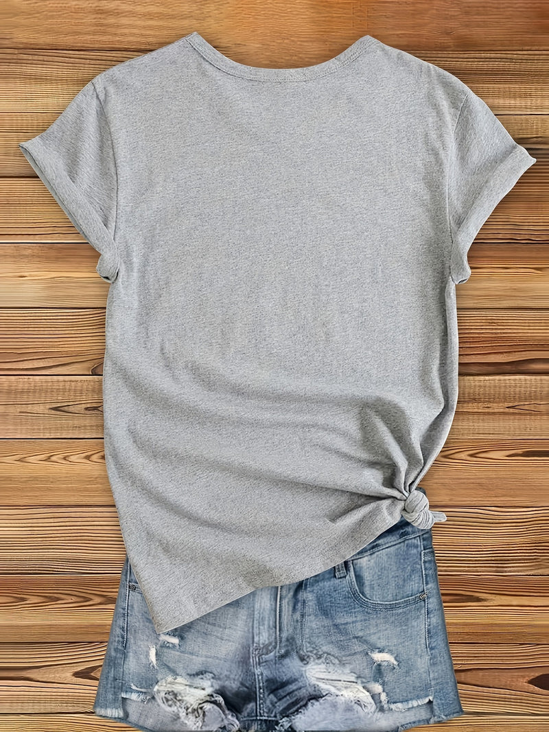 Women’s Home Casual Round Neck Short-Sleeved Top.