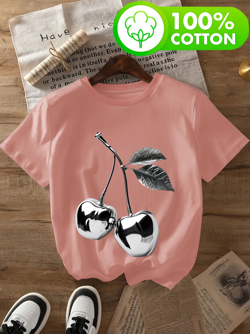 Women's Pure Cotton Fashion T-Shirt.