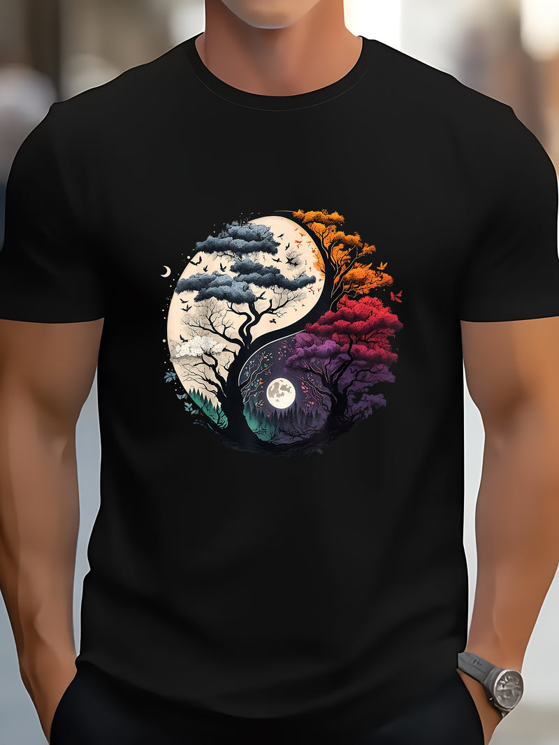Men's Tree of Life Yin Yang T-Shirt.