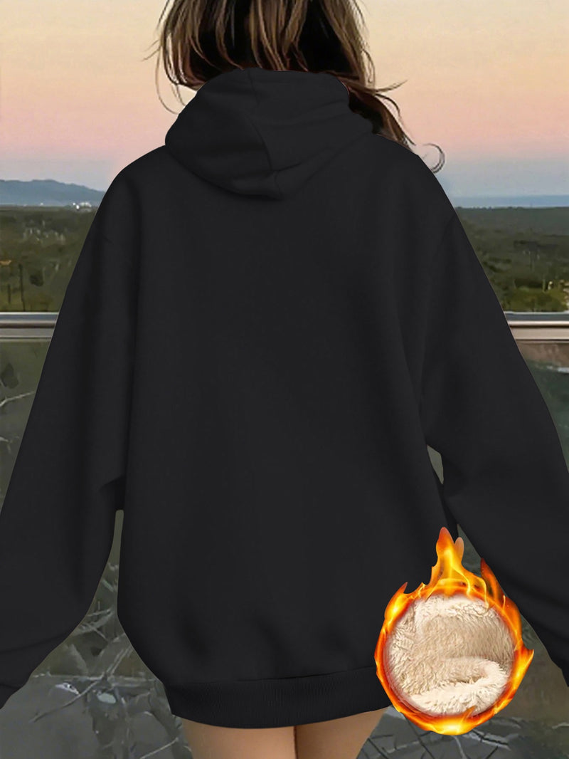 Women's Hooded Pocket Sweatshirt.