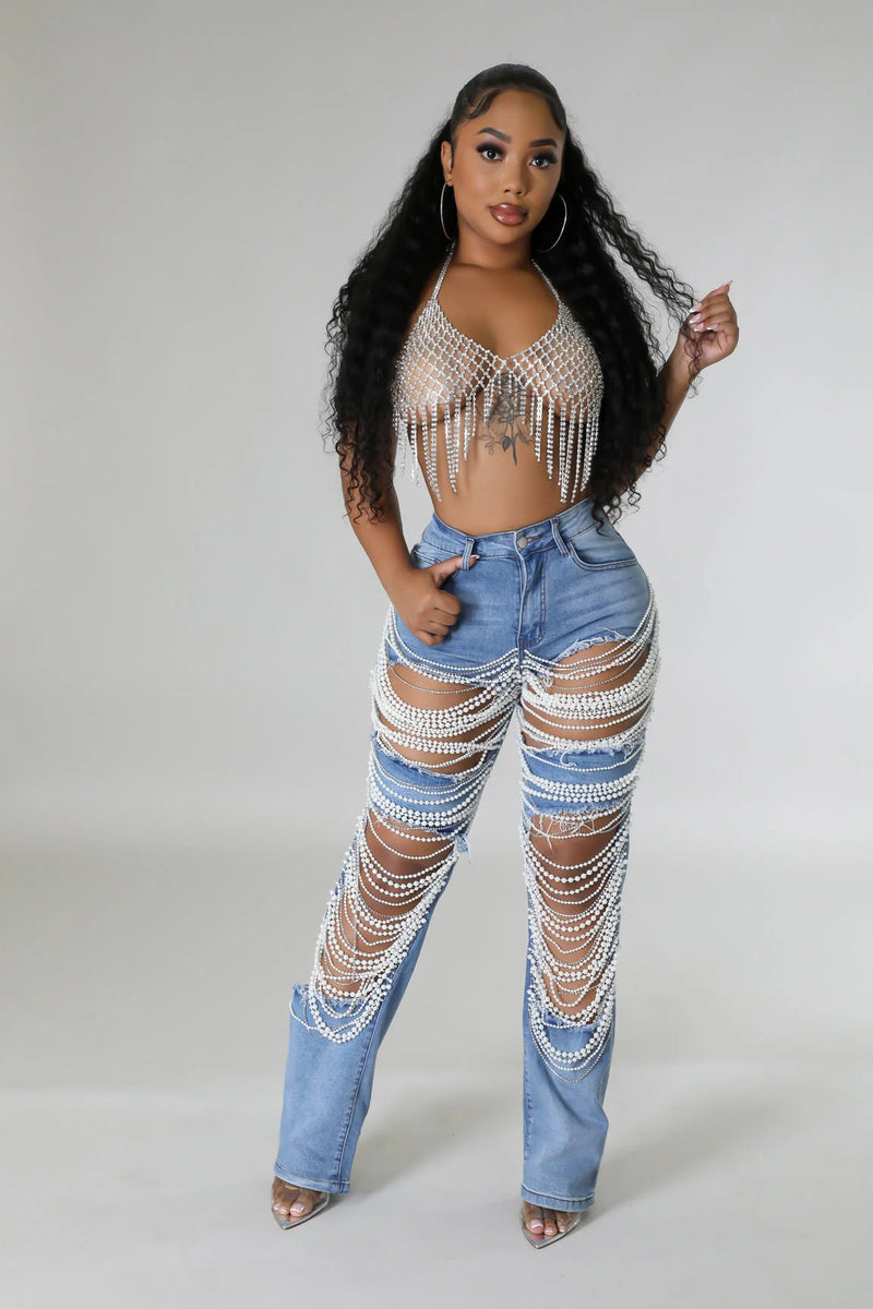 Women’s Hot Y2K Hot Summer Ripped Jeans.