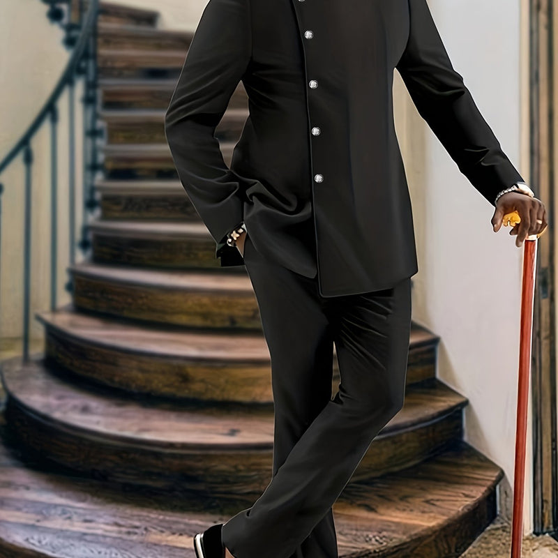 New Four Seasons Men's 2pcs Dashiki African Outfit.