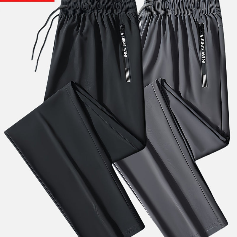 Men’s 2-Piece Set Summer High-Elasticity Jogging Pants.