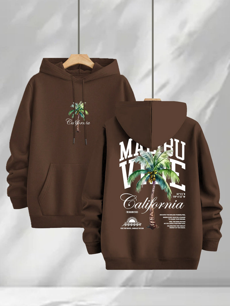 3pcs Trendy Print Sweatshirt, Men's Casual Hooded Sweatshirt.