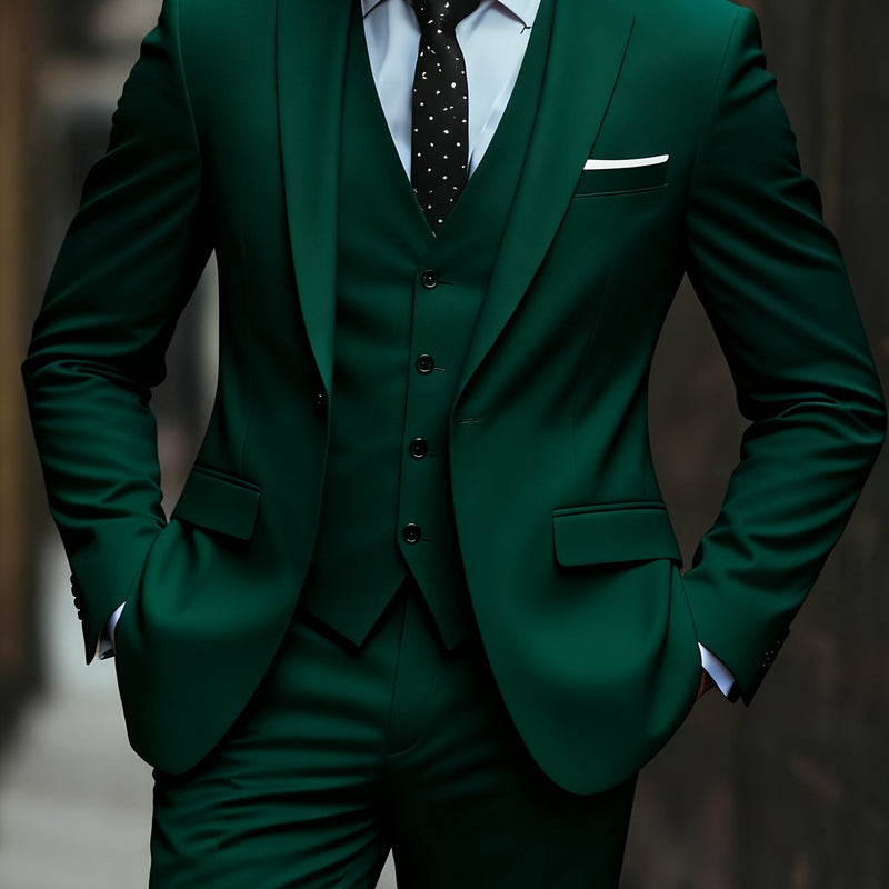 Men's 3pcs Suit Set, Wedding Dress, Vest, Work Uniform.