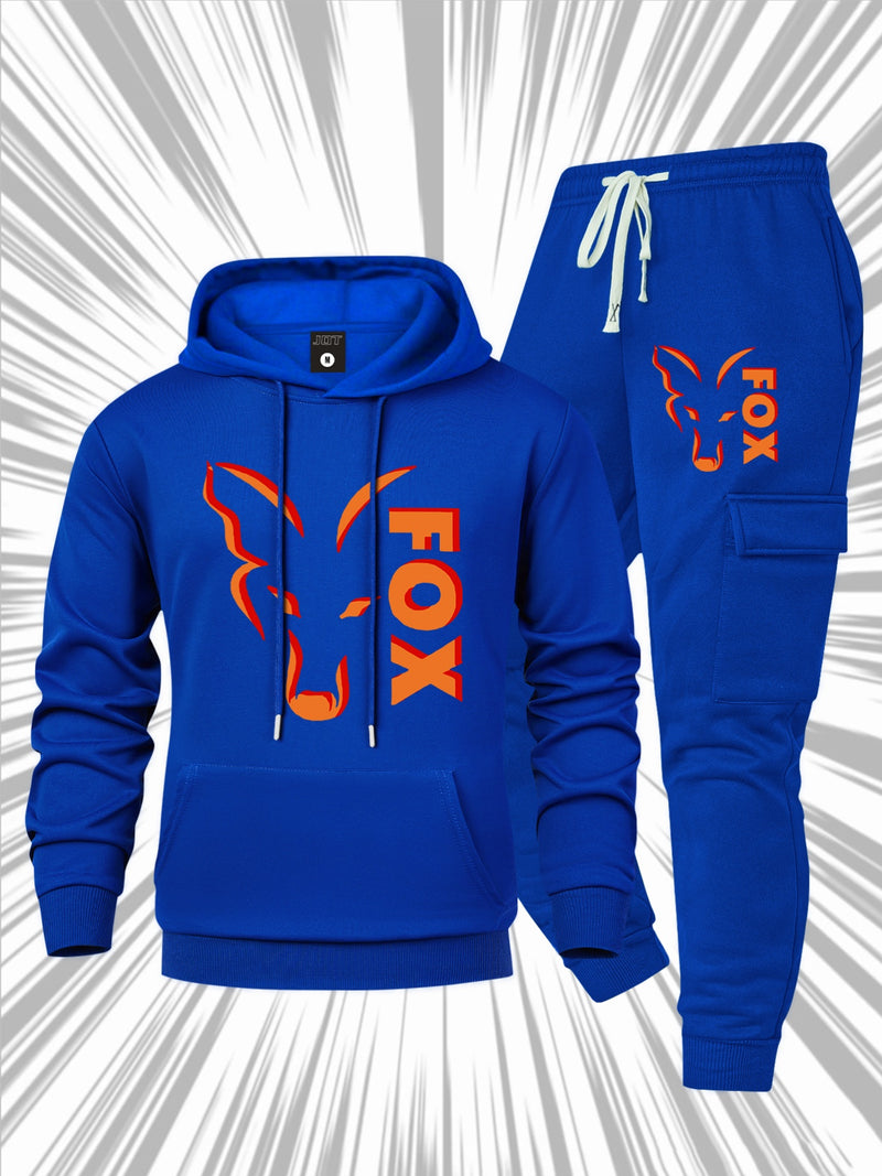 Men's Casual 2pcs Set, Fashion Long Sleeve Streetwear Hoodie.