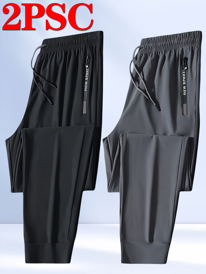 Men’s 2-Piece Set Summer High-Elasticity Jogging Pants.