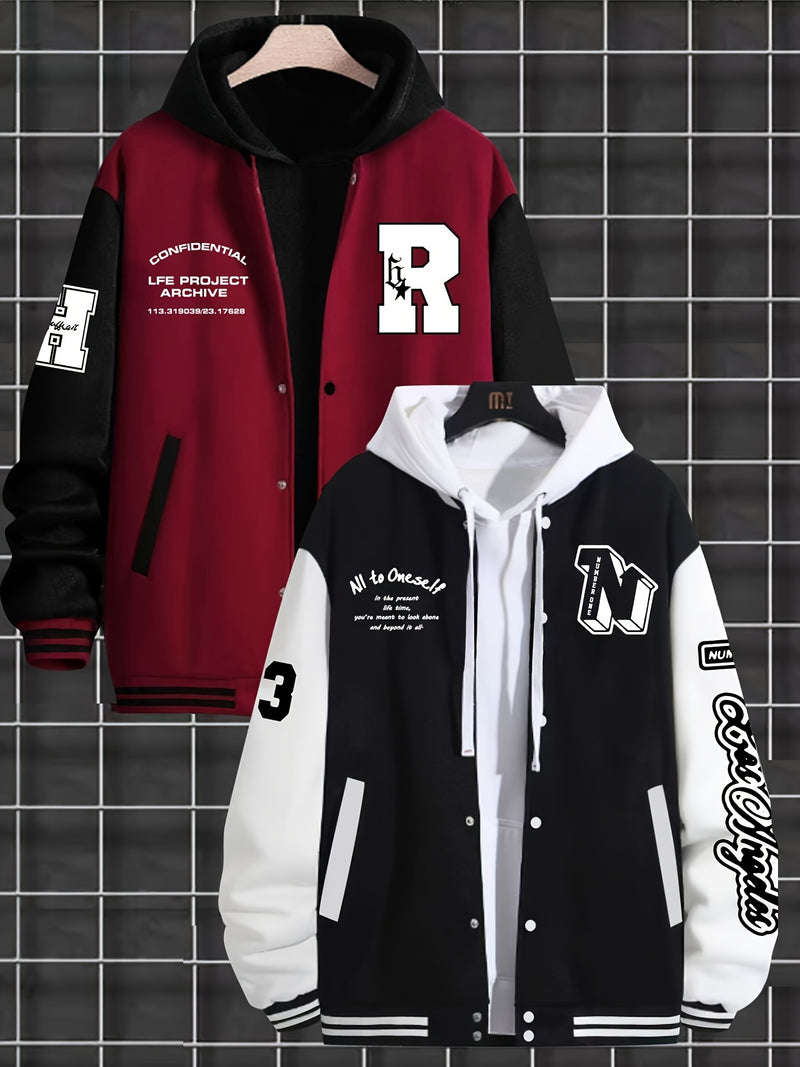Men'sFashion Two-Piece Jacket Baseball Uniform.